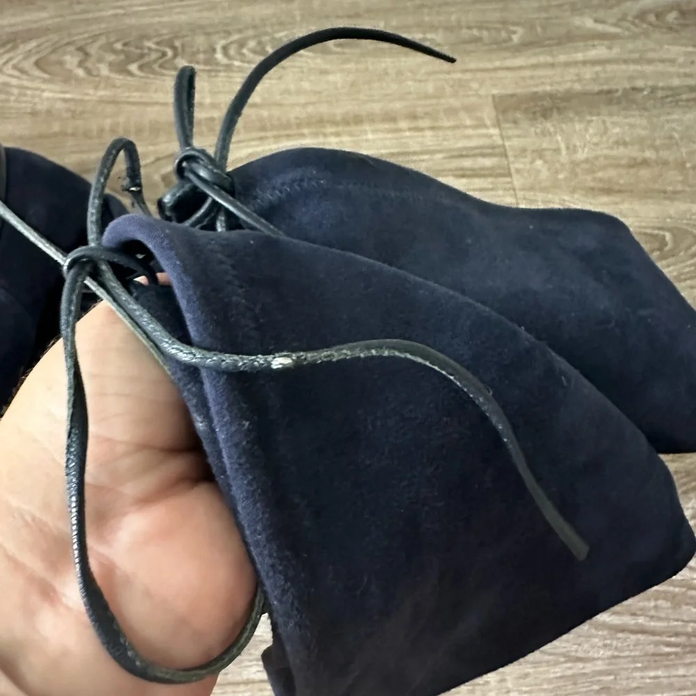 Stuart Weitzman‎ Lowland Navy Suede Over The Knee Boots 7.5